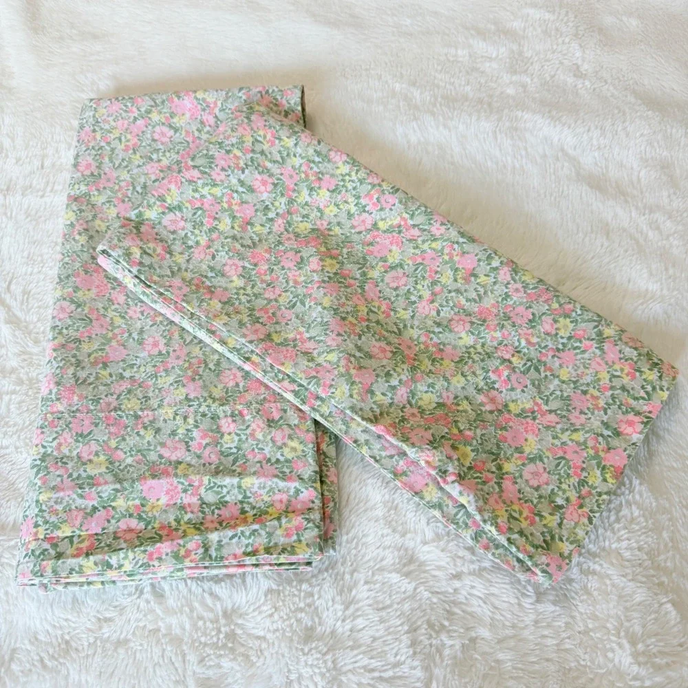Laura Ashley Pink Ditsy Floral Cotton Pillowcase Set of 2 Cottagecore 19.5x27